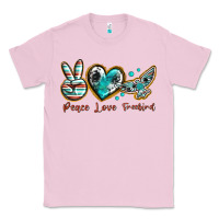 Bubblegum Pink peace love freebird Classic Tee - texasbilliewilder