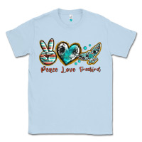 Dusty Blue peace love freebird Classic Tee - texasbilliewilder