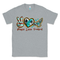 Heather Grey peace love freebird Classic Tee - texasbilliewilder