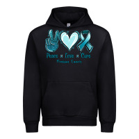 Black Peace Love Cure Ovarian Cancer Urban Hoodie - Jasminsmagicworld