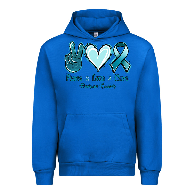 Peace Love Cure Ovarian Cancer Urban Hoodie by Jasminsmagicworld | Teevron