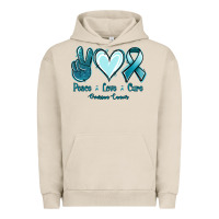 Pigment French Oak Peace Love Cure Ovarian Cancer Urban Hoodie - Jasminsmagicworld