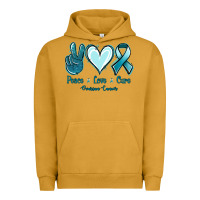Pigment Peanut Butter Peace Love Cure Ovarian Cancer Urban Hoodie - Jasminsmagicworld