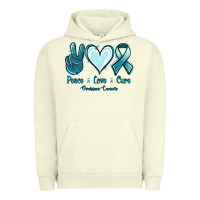 Pigment Pistachio Peace Love Cure Ovarian Cancer Urban Hoodie - Jasminsmagicworld