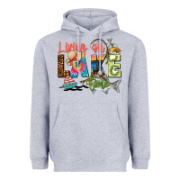 Heather Grey living on lake time Heavyweight Hoodie - Zillion Design Studio