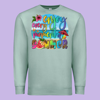 Enjoy Every Moment Of Summer Premium Sweatshirt Designed By Hra Design Shop