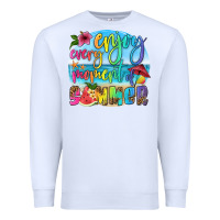 White enjoy every moment of summer Premium Sweatshirt - HRA Design Shop