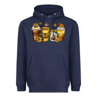 Navy butterfly coffee cups Heavyweight Hoodie - Zillion Design Studio