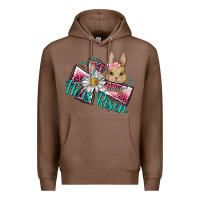 Chestnut he is risen cross rabbit Premium Hoodie - BarkalooDesign
