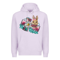 Lilac he is risen cross rabbit Premium Hoodie - BarkalooDesign