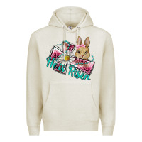 Oatmeal Heather he is risen cross rabbit Premium Hoodie - BarkalooDesign