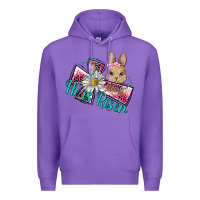 Purple he is risen cross rabbit Premium Hoodie - BarkalooDesign