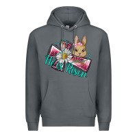Rock he is risen cross rabbit Premium Hoodie - BarkalooDesign