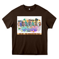 Chocolate Brown asdfas Heavy Core Tee - CowhideDigitalArt