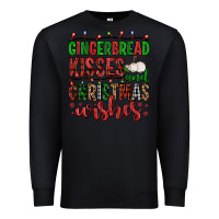 Black gingerbread kisses and christmas wishes Premium Sweatshirt - FaDigitalArtStudio