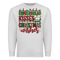 Dove Grey gingerbread kisses and christmas wishes Premium Sweatshirt - FaDigitalArtStudio