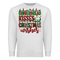 Oatmeal Heather gingerbread kisses and christmas wishes Premium Sweatshirt - FaDigitalArtStudio