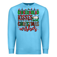 Ocean Blue gingerbread kisses and christmas wishes Premium Sweatshirt - FaDigitalArtStudio