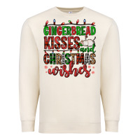 Sandshell gingerbread kisses and christmas wishes Premium Sweatshirt - FaDigitalArtStudio