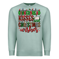 Seafoam gingerbread kisses and christmas wishes Premium Sweatshirt - FaDigitalArtStudio