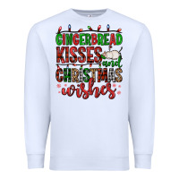 White gingerbread kisses and christmas wishes Premium Sweatshirt - FaDigitalArtStudio