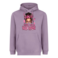 Lavender brest cancer warrior afro messy bun Heavyweight Hoodie - texasbilliewilder