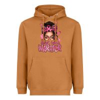 Meerkat brest cancer warrior afro messy bun Heavyweight Hoodie - texasbilliewilder