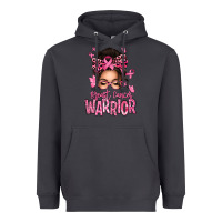 Smoke brest cancer warrior afro messy bun Heavyweight Hoodie - texasbilliewilder