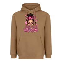 Toasted Coconut brest cancer warrior afro messy bun Heavyweight Hoodie - texasbilliewilder