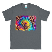 Charcoal Heather leopard tie dye background Classic Tee - Zillion Design Studio