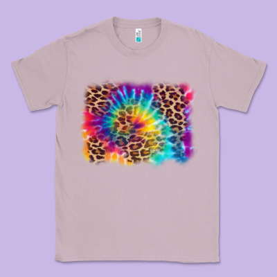 Leopard Tie Dye Background Classic Tee Designed By Zillion Design Studio