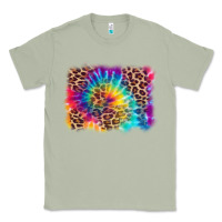 Matcha leopard tie dye background Classic Tee - Zillion Design Studio