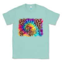 Seafoam leopard tie dye background Classic Tee - Zillion Design Studio