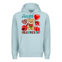 Blue Mist happy valentines day Premium Hoodie - NancyCooperArtShop
