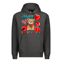 Charcoal Heather happy valentines day Premium Hoodie - NancyCooperArtShop