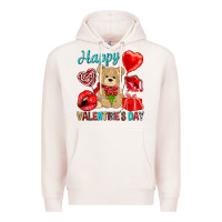 Pale Pink happy valentines day Premium Hoodie - NancyCooperArtShop