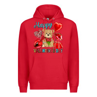 Red happy valentines day Premium Hoodie - NancyCooperArtShop
