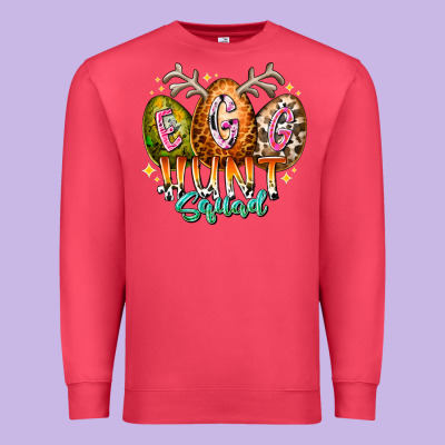 Egg Hunt Squad Premium Sweatshirt Designed By Racoondesign