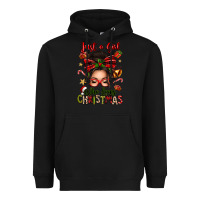 Black just a girl who loves christmas afro messy bun Heavyweight Hoodie - texasbilliewilder