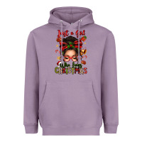 Lavender just a girl who loves christmas afro messy bun Heavyweight Hoodie - texasbilliewilder