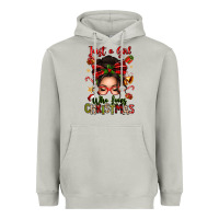 Moon Dust just a girl who loves christmas afro messy bun Heavyweight Hoodie - texasbilliewilder