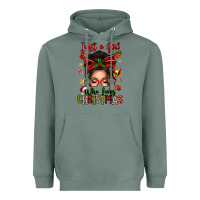 Sage just a girl who loves christmas afro messy bun Heavyweight Hoodie - texasbilliewilder