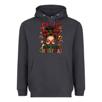 Smoke just a girl who loves christmas afro messy bun Heavyweight Hoodie - texasbilliewilder