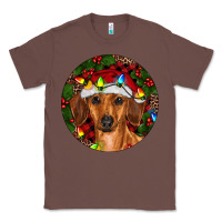 Chestnut Christmas Dachshund Classic Tee - RanaPortraitStore