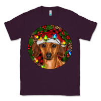 Plum Christmas Dachshund Classic Tee - RanaPortraitStore