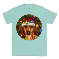 Seafoam Christmas Dachshund Classic Tee - RanaPortraitStore