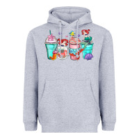 Heather Grey ariel coffee cups Heavyweight Hoodie - Zillion Design Studio