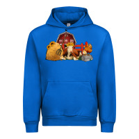 Cobalt Red Barn Farm Animals Urban Hoodie - Jasminsmagicworld