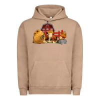 Pigment Burro Red Barn Farm Animals Urban Hoodie - Jasminsmagicworld