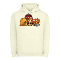 Pigment Pistachio Red Barn Farm Animals Urban Hoodie - Jasminsmagicworld
